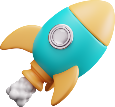 3D Rocket Spaceship Illustration