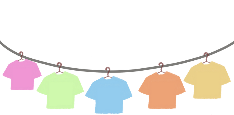 Hanging Clothes Illustration